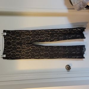 Bebe lace pants with nude underlay